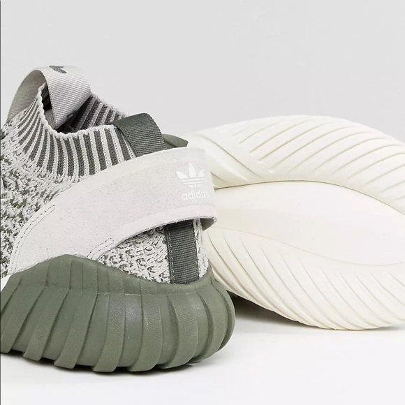 adidas Originals Tubular Doom Sock Trainers In Green - Picture 3 of 8